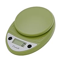 Primo Digital Food Scale Multi-Functional Kitchen Scale and Baking Scale for Precise Weight Measuring and Portion Control, 8.5 x 6 x 1.5 inches, Tarragon Green
