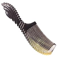 Horn Detangler Comb, PROTORIGEN Handmade Natural Horn Fine Tooth Comb Made of Buffalo Horn, Anti-static, Hair Care, Scalp Massage for Women and Men.(Sawback Shape)