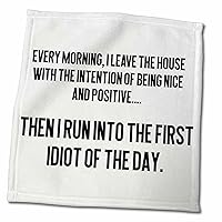 3dRose Lenas Photos - Funny Quotes - Stupid People - Towels (twl-301401-3)