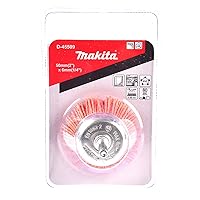 Makita 1 Piece - 2 Inch Nylon Cup Brush For Drills - Light-Duty Conditioning For All Applications - 80 Grit