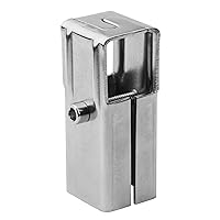 12 Pack 1in.x 1in. 2 Way Square Tube Connector, Stainless Steel T Fitting for 25.4mm Square Tube Chain Fence Guardrail End Rails Clamps, Thickness 1.7mm (Bolts/Nuts Included)