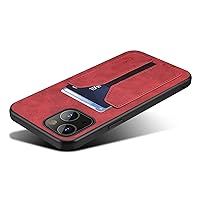 Kowauri Case for iPhone 13 Mini,PU Leather Wallet Case with Credit Card Slot Holder Ultra Slim Protector Case for iPhone 13 Mini 5.4 inch 2021 (Red)