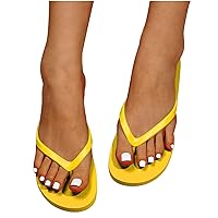 Sandals for Women Dressy Summer Solid Color Thong Flip Flops Comfy Casual Beach Sandals
