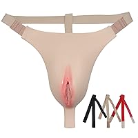 #5501 Men's Underwear Hiding Gaff Panty Silicone Thong with 3 Set Adjustable Strap for Crossdresser