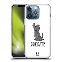 Head Case Designs Grey Got Cat Soft Gel Case Compatible with Apple iPhone 13 Pro