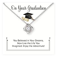 Graduation Gifts For Her 2024, College Graduation Gifts For Daughter, Granddaughter, Niece, Girlfriend, Love Knot Necklace For Graduation Presents, High School Graduation Gifts For Her, Graduation Gift Ideas With Amazing Message Card And Box