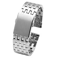 Stainless Steel Watch Strap for Diesel DZ4316 DZ7395 7305 4209 4215 Men Metal Solid Wrist Watchband Bracelet 24mm 26mm 28mm 30mm Watchbands (Color : B Silver, Size : 30mm)