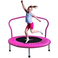 Ativafit 36/40'' Fitness Trampoline for Kids and Adults Foldable Mini Trampoline with Comfortable Foam Handle Workout Indoor Outdoor Home Use