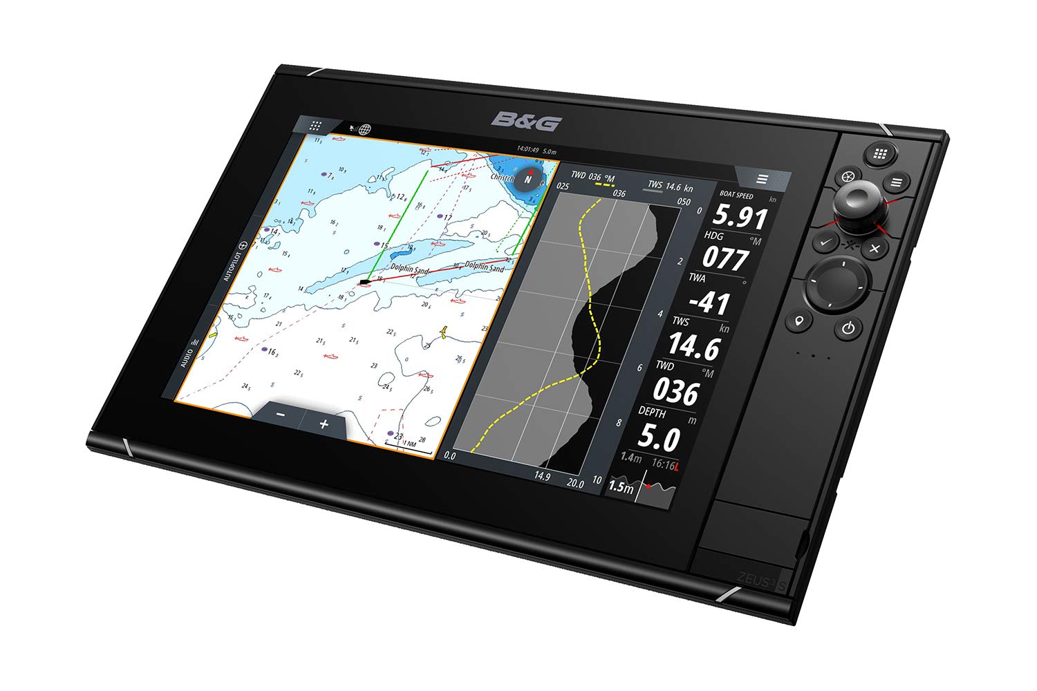 B&G Zeus3S 12-12-inch Sailing Chartplotter with C-MAP US Cartography