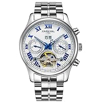 Carnival Men's Complications Automatic Mechanical Watch with Steel Case