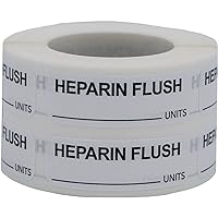 Heparin Flush Veterinary Labels .5 x 1.5 Inch 500 Total Stickers