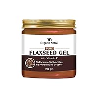 Pure Flaxseed Gel With Vitamin E For Hair & Skin, Strengthens & Nourishes Hair & Skin Health, Safe & Mild for All Skin Type, Reduces Fine Lines & Wrinkles, 7.05 Oz