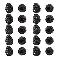RAYNAG 20pcs Artificial Black Raspberries Lifelike Simulation BlackBerry Ornaments Realistic Fruit Models Photography Props Party Wedding Decoration Accessories