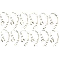 12 Samsung OEM Clear Replacement Ear Hook (& FREE WHITE HOOK!) Earhook for Samsung Bluetooth Headset Hm1100, Hm 1100, Hm1200, Hm 1200
