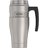 Stainless King Vacuum-Insulated Travel Mug, 16 Ounce, Matte Steel