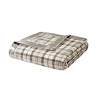True North by Sleep Philosophy Micro Fleece Luxury Premium Soft Cozy Mircofleece Blanket for Bed, Couch or Sofa, Full/Queen, Grey