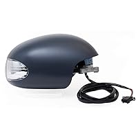 Fit System Passenger Side Mirror for VW New Beetle, Black, PTM Cover, w/Turn Signal, Foldaway, Heated Power
