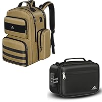 MATEIN Lunch Backpack for Men, 17 Inch Travel Laptop Insulated Cooler Bag box Rucksack with USB Charging Port, Smell Proof Bag, Odor Proof Bags Stash Box Container with Combination Lock