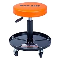Pro-Lift PL9300H Pneumatischer Stuhl mit 136 kg Kapazität – Schwarz/Orange