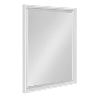 Kate and Laurel Calter Modern Decorative Framed Beveled Wall Mirror, 19.5x25.5 White