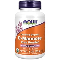 NOW Supplements, D-Mannose Powder for Immune Support, Non-GMO Project Verified, Healthy Urinary Tract*, 3-Ounce