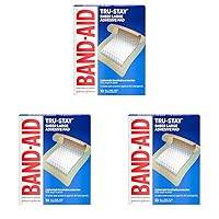 Band-Aid Brand Tru-Stay Adhesive Pads, Large Sterile Bandages for Wound Care, Large Size, 10 ct (Pack of 3)