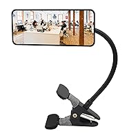Ampper Glass Clip On Security Mirror, Flexible Convex Cubicle Mirror for Personal Safety and Security Desk Rear View Monitors or Anywhere (6.69