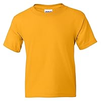 Gildan boys Heavy Cotton T-Shirt(G500B)-GOLD-L