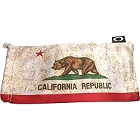 unisex adult Microbag Sunglass Case, Ca State Flag, One Size US