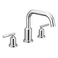 Moen Gibson Chrome Two-Handle Deck Mounted Modern Roman Tub Faucet, Valve Required, T961
