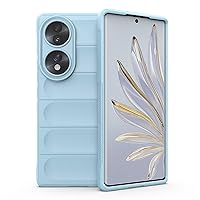 Aikukiki Case for Honor 90 Pro 5G,Honor 90 Pro Case,Luxury Heavy Duty 3D Striped Pattern Sensory Soft Silicone Full Portection Shockproof Girls Women Phone Case for Honor 90 Pro 5G (Light Blue)
