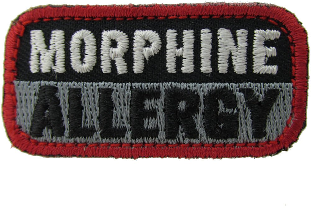 MORPHINE ALLERGY Morale Patch (SWAT (Black))