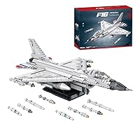 MINDEN Military Fighter Series Block Set, F-16 Fighter Model, Educational Toys for Boys and Girls, 2023