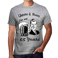 Men's Graphic T-Shirt Cheers and Beers for My 65 Years 65th Birthday Anniversary 65 Year Old Gift 1959 Vintage