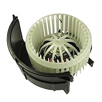 JDMSPEED Heater Blower Motor & Cage Front Replacement for Audi Q7 2007-2015, Replacement for Volkswagen VW Touareg 2004-2010 Replaces 7L0820021Q 7L0820021H 7L0820021L 4L1820021B HVAC Blower Motor