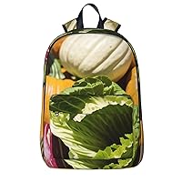Various Vegetables Backpack Printing Backpack Light Casual Backpack Capacity 16 Inch With Laptop Compartmen