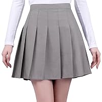Pleated Mini Skirt High Waisted Tennis Skirts Skorts for Women Girls School Uniform Dress Cheer Skirt with Shorts,2T-4XL