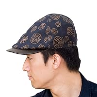 bluer 渋染 Made in Japan Hat Hunting [庇 Leather Fires, Pattern ]《 Made in Japan Kyoto 