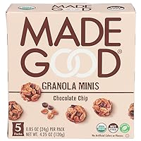 MadeGood Organic Chocolate Chip Granola Minis, 5ct x 0.85oz