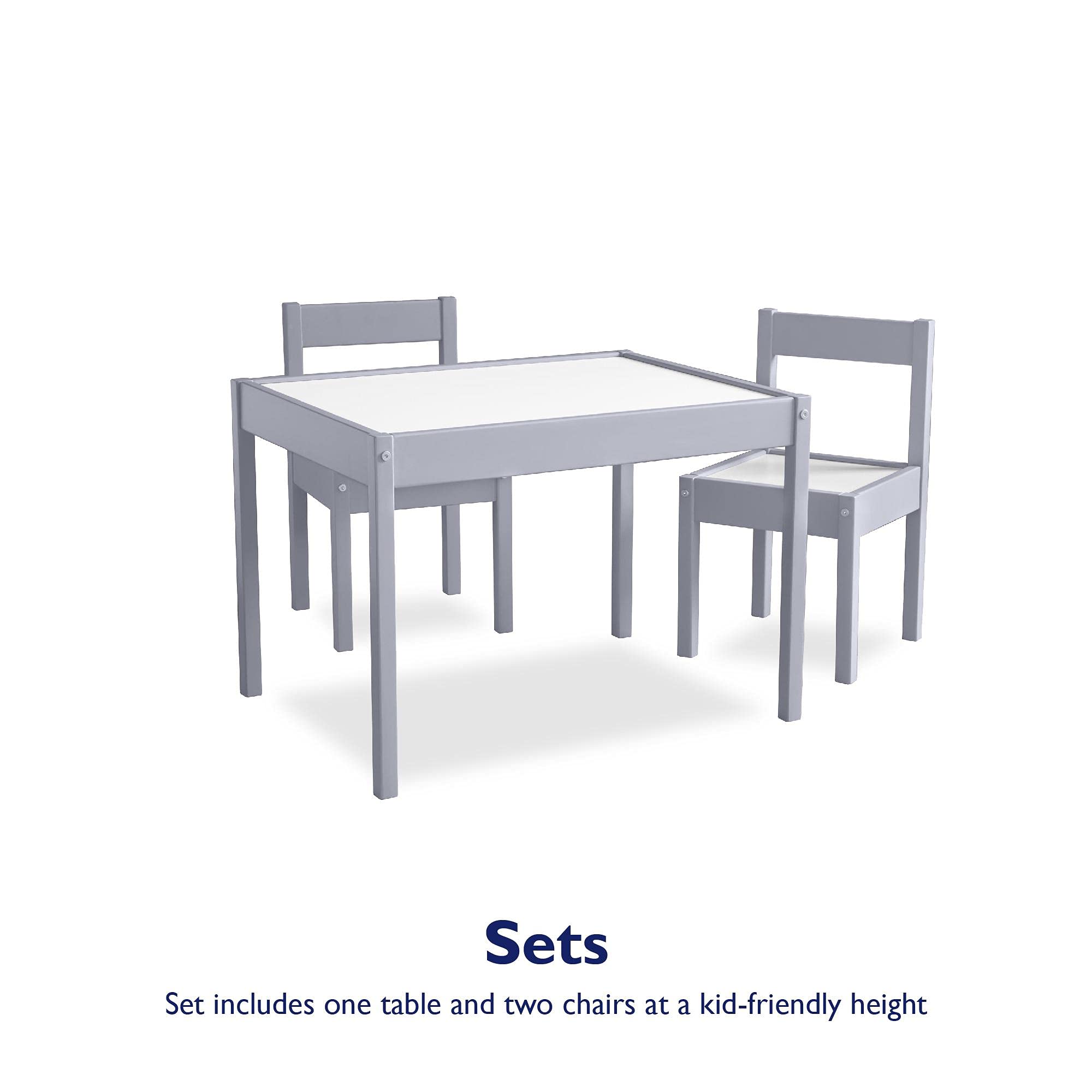 Baby Relax Hunter 3 Piece Kiddy Table and Chair Set, Gray
