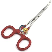 G.S RED Vinyl Coated Kelly HEMOSTAT Forceps 5.5