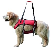 Dog Lift Harness, Full Body Support & Recovery Sling, Pet Rehabilitation Lifts Vest Adjustable Breathable Straps for Old, Disabled, Joint Injuries, Arthritis, Paralysis Dogs Walk (Red, XL)