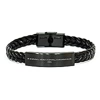 Insurance Adjuster Appreciation Gifts | Funny Insurance Adjuster Gifts | Braided Leather Bracelet Gifts for Insurance Adjusters | Mother's Day Encouragement Gifts