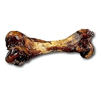 Meaty Dog Bone Treat - Large 100% Natural Pork Chews for Dogs Dog Bones for Aggressive Chewers (Pork, 2 Count)