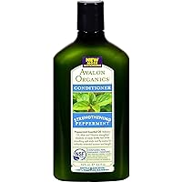 Avalon Organics Conditioner Strengthening Peppermint, 11 Ounce (Pack of 6)