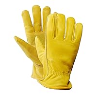 MAGID TB561ET-S Women's Pro Grade Collection Premium Grain Cowhide Leather Driver Gloves, Size 7 (1 Pair) Gold