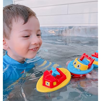 3 Bees & Me Bath Toys for Boys and Girls - Magnet Boat Set for Toddlers & Kids - Fun & Educational