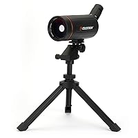 Celestron – Mini MAK 70mm Angled Spotting Scope – Maksutov Spotting Scope – Great for Long Range Viewing – 25–75x Zoom Eyepiece – Multi-Coated Optics – Rubber Armored – Tabletop Tripod Included