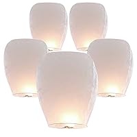5 Pack Chinese Lanterns to Release in Memorial Events Paper Lanterns, Floating Wishing Biodegradable Lanterns for Memorial, Celebrations, Birthday, Wedding New Year
