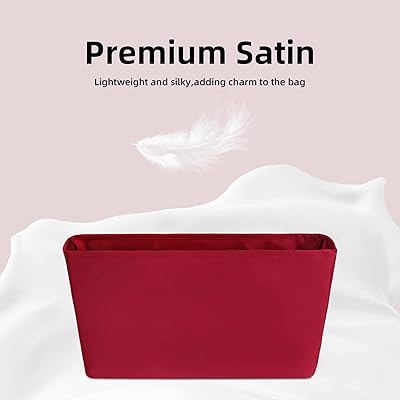 DGAZ Purse Organizer Insert Fits LV Neverfull Mini/PM/MM/GM Bags,Silk Bag Organizer,Luxury Handbag & Tote Shaper(MM)